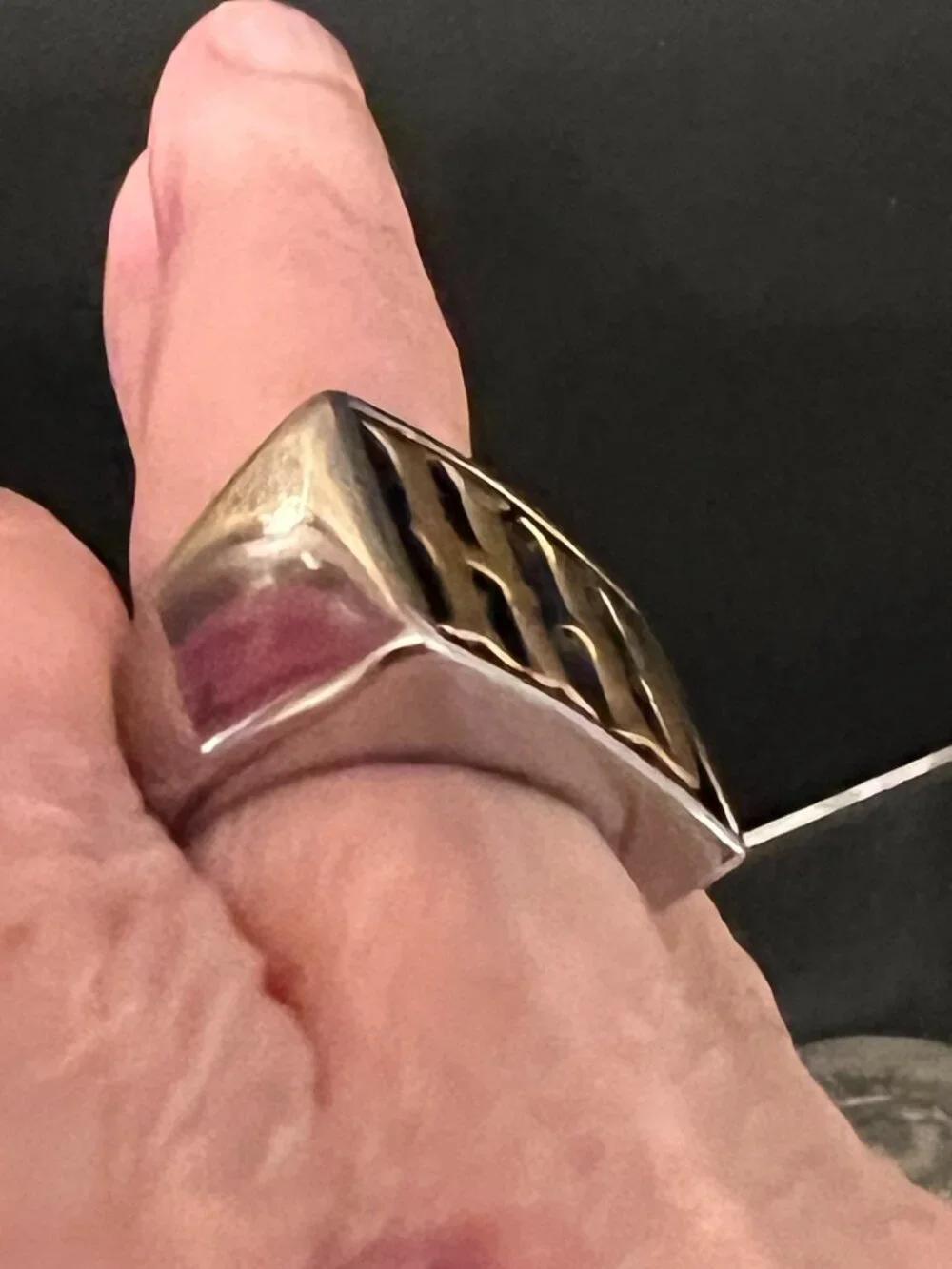 2 TONE Stainless Steel HD Harley Ring Size 7, 9.5, 10.5, 11, 13 (445)